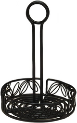 American Metalcraft LDCC17 Leaf Design Wrought Iron Condiment Caddy