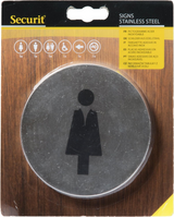 American Metalcraft SISSSET Universal Stainless Steel Door Signs, Set of 6