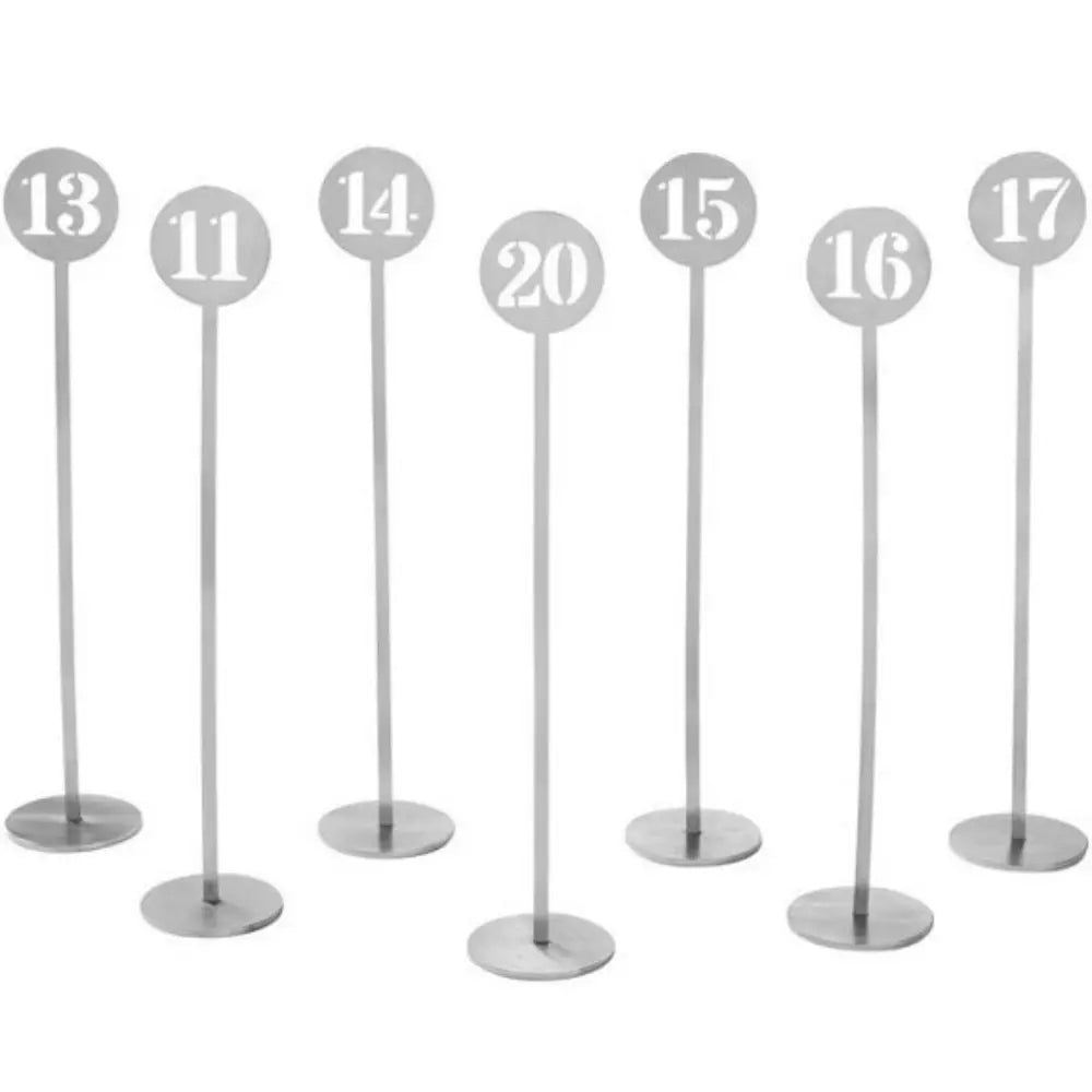 American Metalcraft NSC20 Stainless Steel Number Stands 11-20