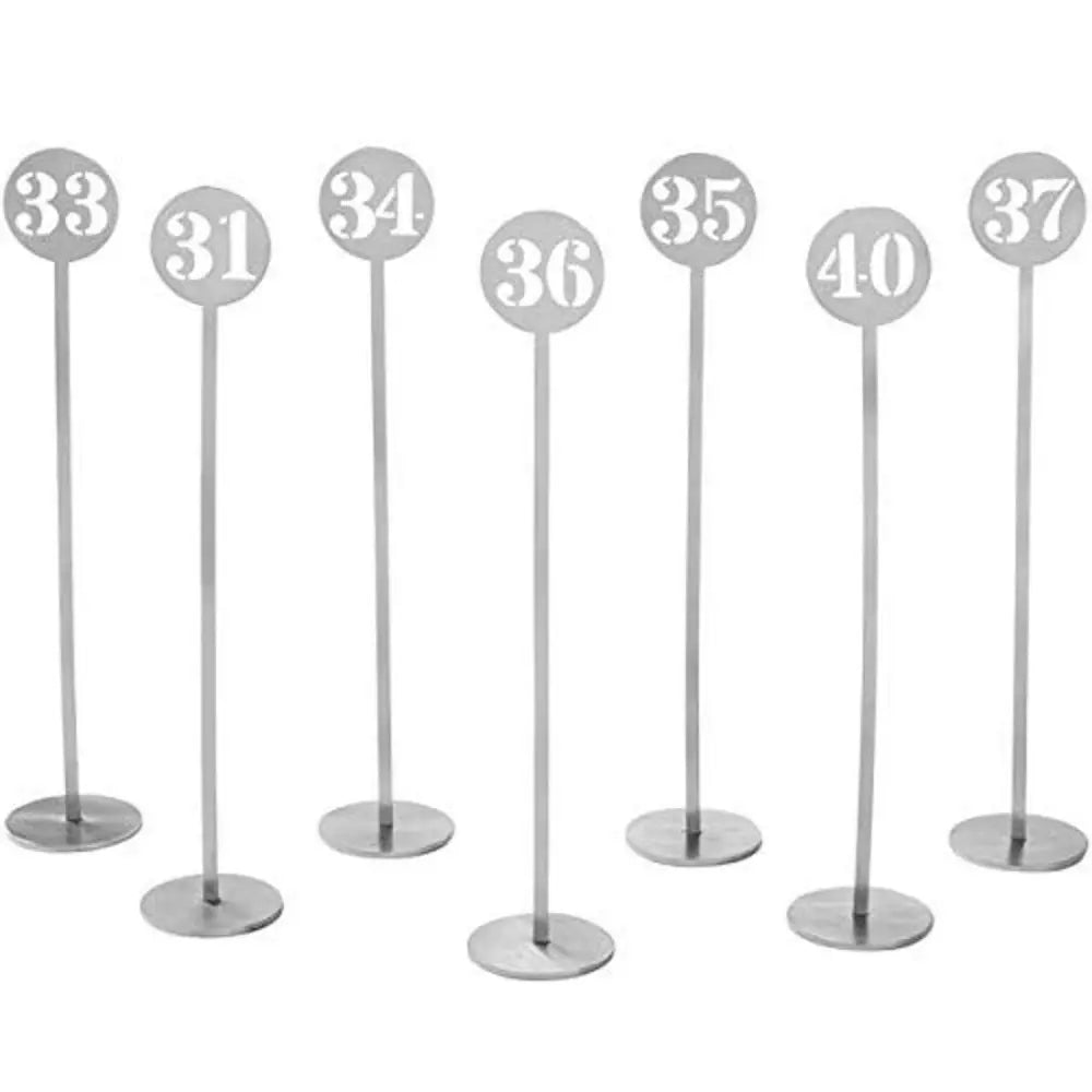 American Metalcraft Stainless Steel Table Number Stands 31-40
