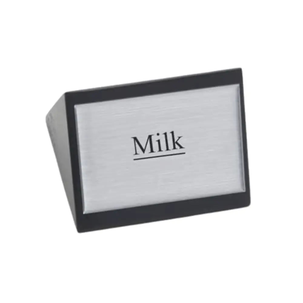American Metalcraft SIGNM8 Black Wood Block Milk Sign 3"