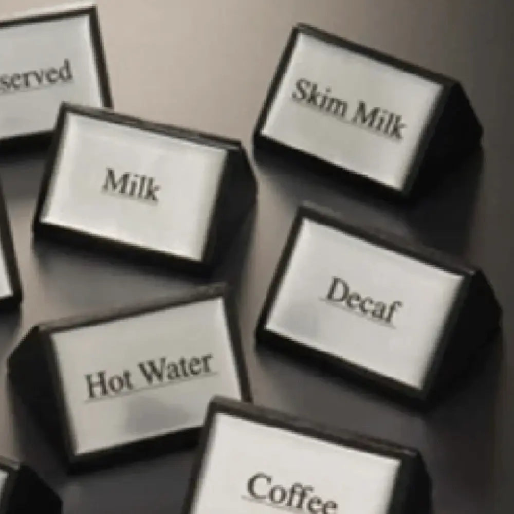 American Metalcraft SIGNSK9 Black Wood Skim Milk Sign, 3"