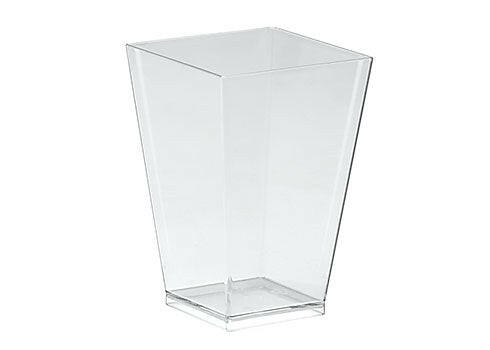WNA APTSQSHOT35 Petites 3.5 oz Square Plastic Tasting Cup WNA