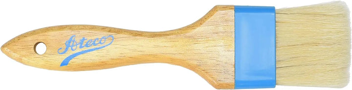Ateco 60220 2" Flat Pastry Brush Natural Boar Bristle Ateco