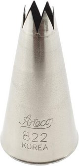 Ateco 822 SS Star Pastry Decorating Tip 1/4"
