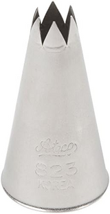 Ateco 823 Open Star Pastry Tip Stainless Steel | 5/16 in.