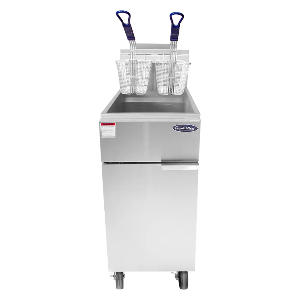 Atosa 50 lb Gas Fryer Floor Model Natural Gas 88000 BTU
