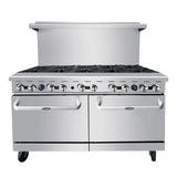 Atosa AGR-10B 60 Inch 10 Burner Commercial Gas Range Dual Oven
