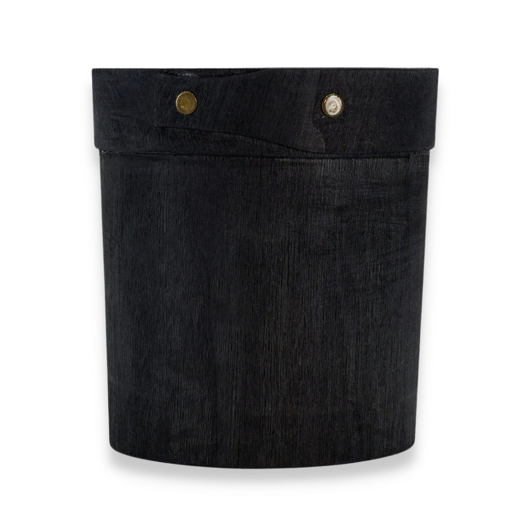 American Metalcraft PWBB4 Black Poplar Wood Box 4" American Metalcraft