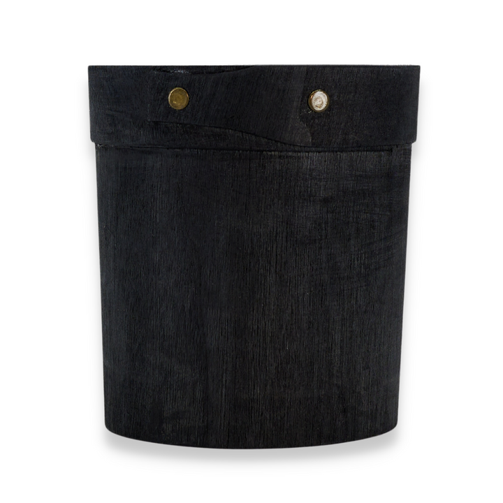 American Metalcraft PWBB4 Black Poplar Wood Box 4" American Metalcraft