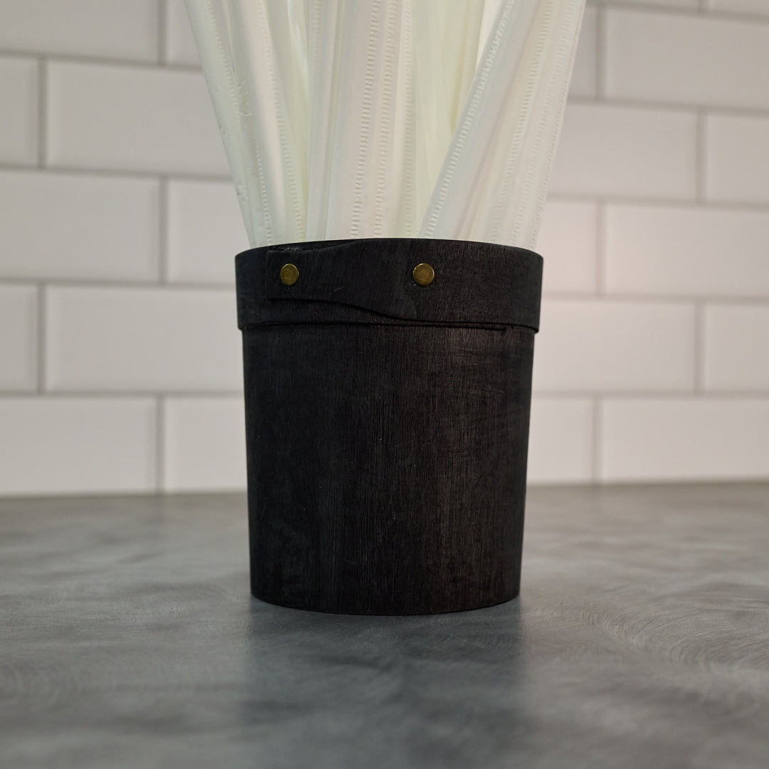 American Metalcraft PWBB4 Black Poplar Wood Box 4" American Metalcraft
