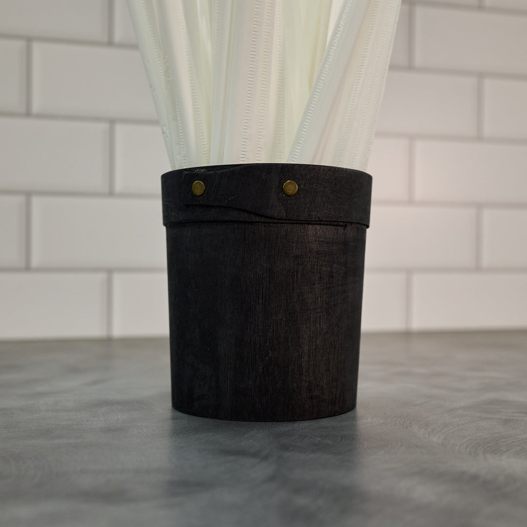 American Metalcraft PWBB4 Black Poplar Wood Box 4"