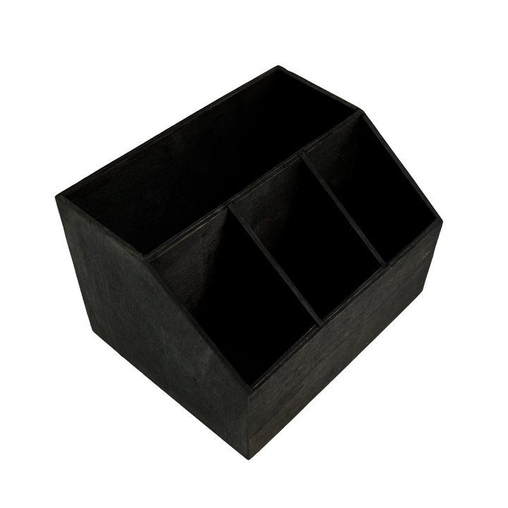 American Metalcraft PWBC7 Black Poplar Wood Coffee Caddy 7.5" x 6.5"