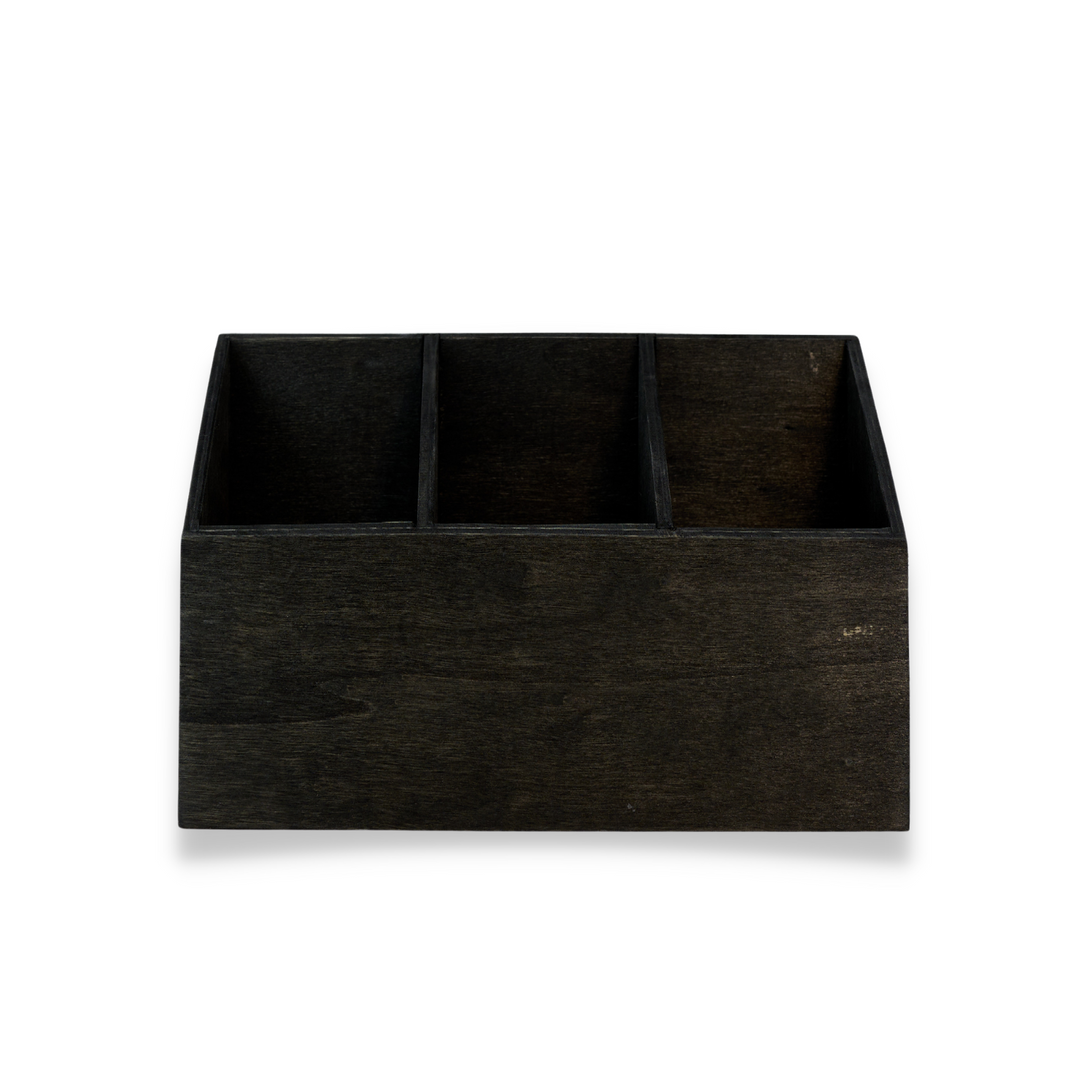 American Metalcraft PWBC7 Black Poplar Wood Coffee Caddy 7.5" x 6.5"