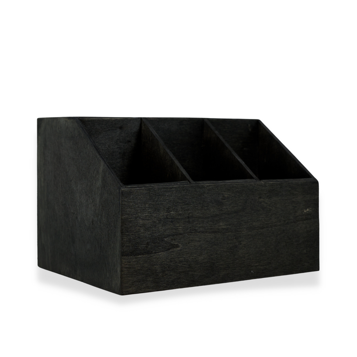 American Metalcraft PWBC7 Black Poplar Wood Coffee Caddy 7.5" x 6.5"