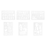 American Metalcraft SECSTN5 Clear Stencil Set, 6 Sheets 9x13"