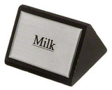 American Metalcraft SIGNM8 Black Wood Block Milk Sign 3"