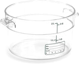 Carlisle StorPlus 2 Qt Round Clear Polycarbonate Food Storage Container