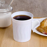 Fineline Flairware 208-WH White Plastic 8 oz Coffee Mug