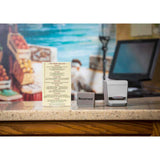 Tablecraft B9 2.5"X2"X2" Stainless Steel Buffet "Reserved" Tent Sign