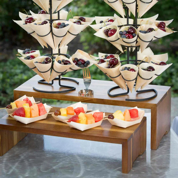 Tablecraft BAMDB45 4.75X2.5 Disposable Pinewood Bowls Tablecraft
