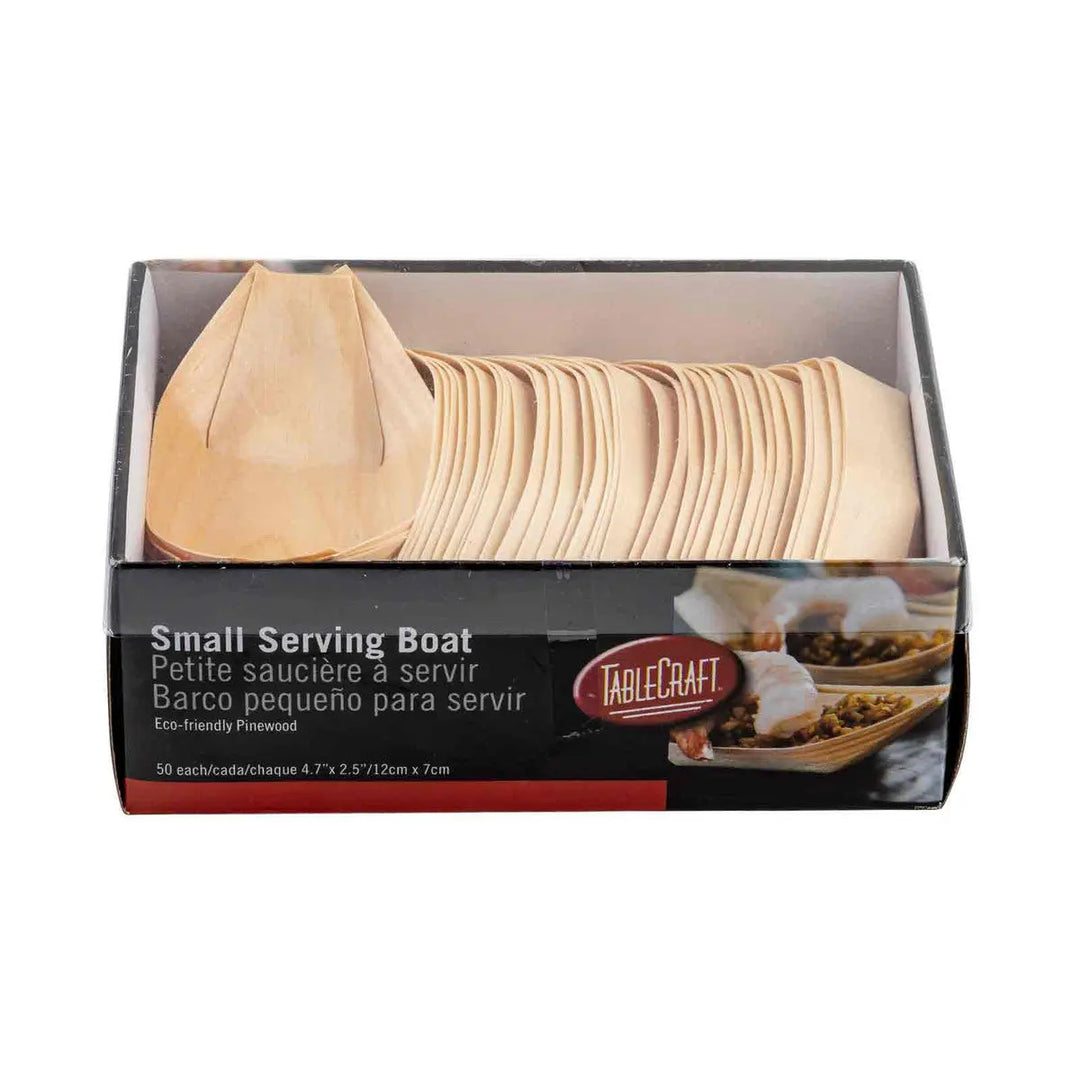 Tablecraft BAMDB45 4.75X2.5 Disposable Pinewood Bowls Tablecraft
