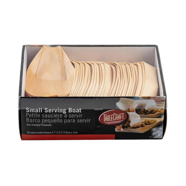Tablecraft BAMDB45 4.75X2.5 Disposable Pinewood Bowls Tablecraft