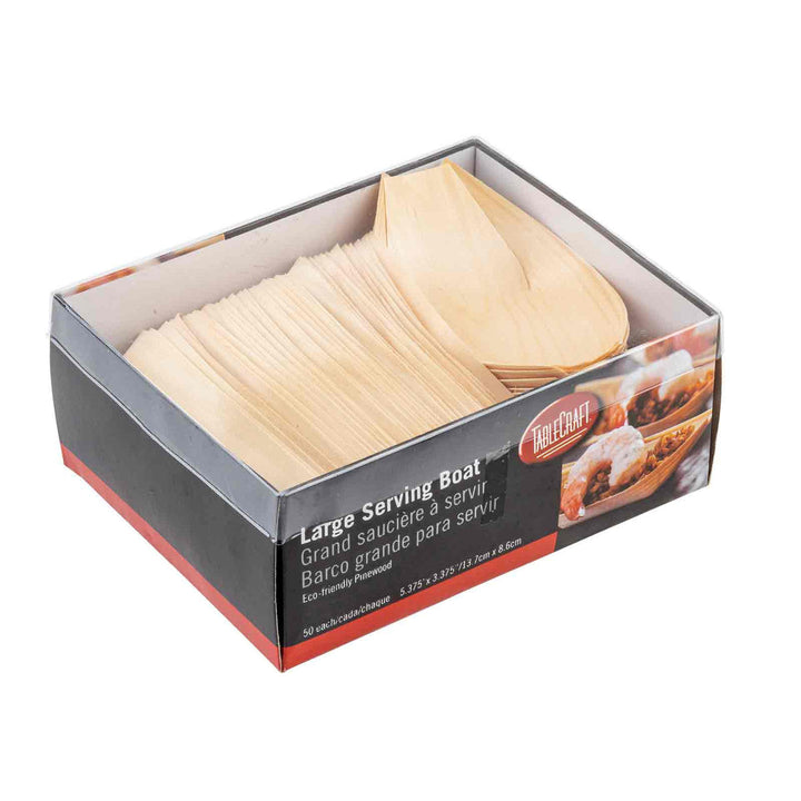 Tablecraft BAMDB65 6.5 X 3.5 Disposable Pinewood Bowls
