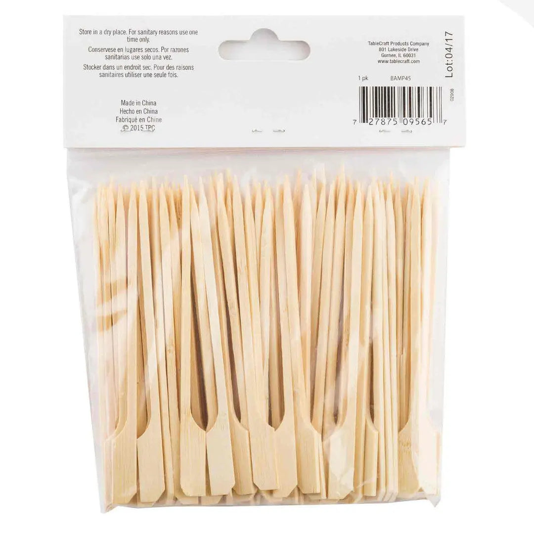 Tablecraft 4.5" Bamboo Paddle Picks (BAMP45)