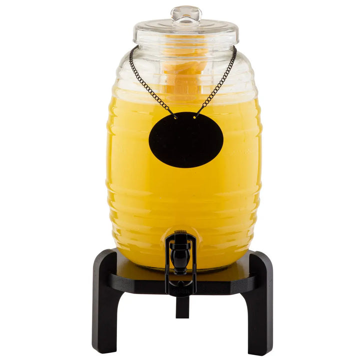 Tablecraft BDG1000 2.5 Gallon  Beehive Dispenser with Ice Core Infuser and Chalkboard Necklace Beverage Tablecraft