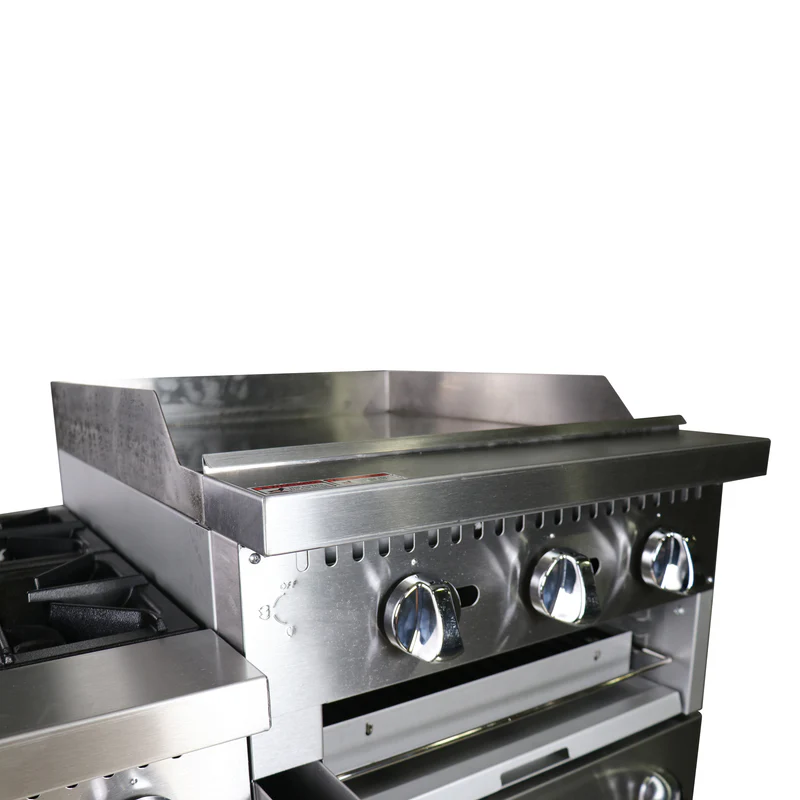 Adcraft BDGR-6024GB/NG 60" Wide Gas Range/Griddle/Broiler Combo with 6 Burner