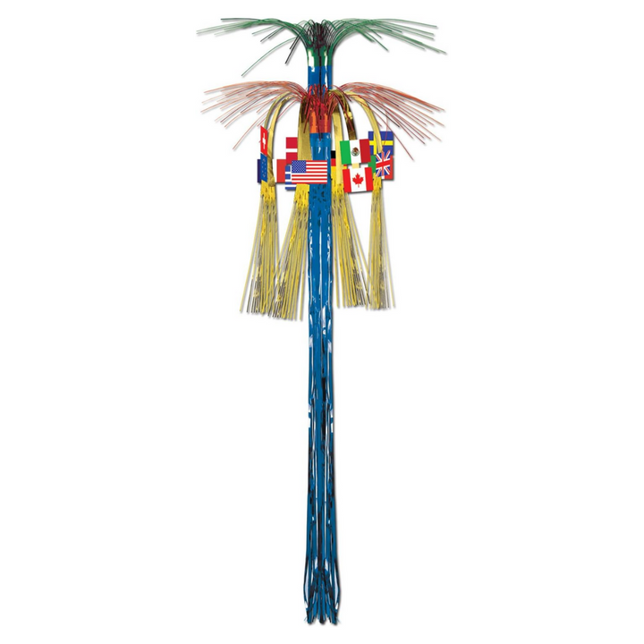 Beistle 57539 36" International Flag Cascade Column Paper Fantasies