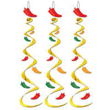 Beistle 50061 30" Chili Pepper Whirls 3/Pack