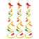 Beistle 50061 30" Chili Pepper Whirls 3/Pack