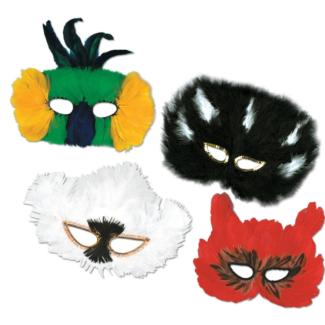 Beistle 50130 Classic Fanci-Feather Mask