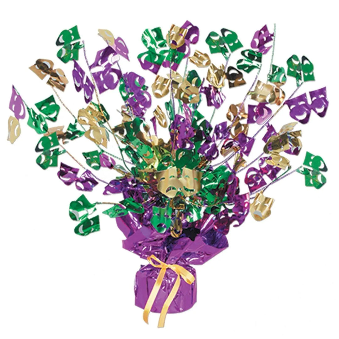 Beistle 50805 Mardi Gras 15" Gleam N Burst Centerpiece