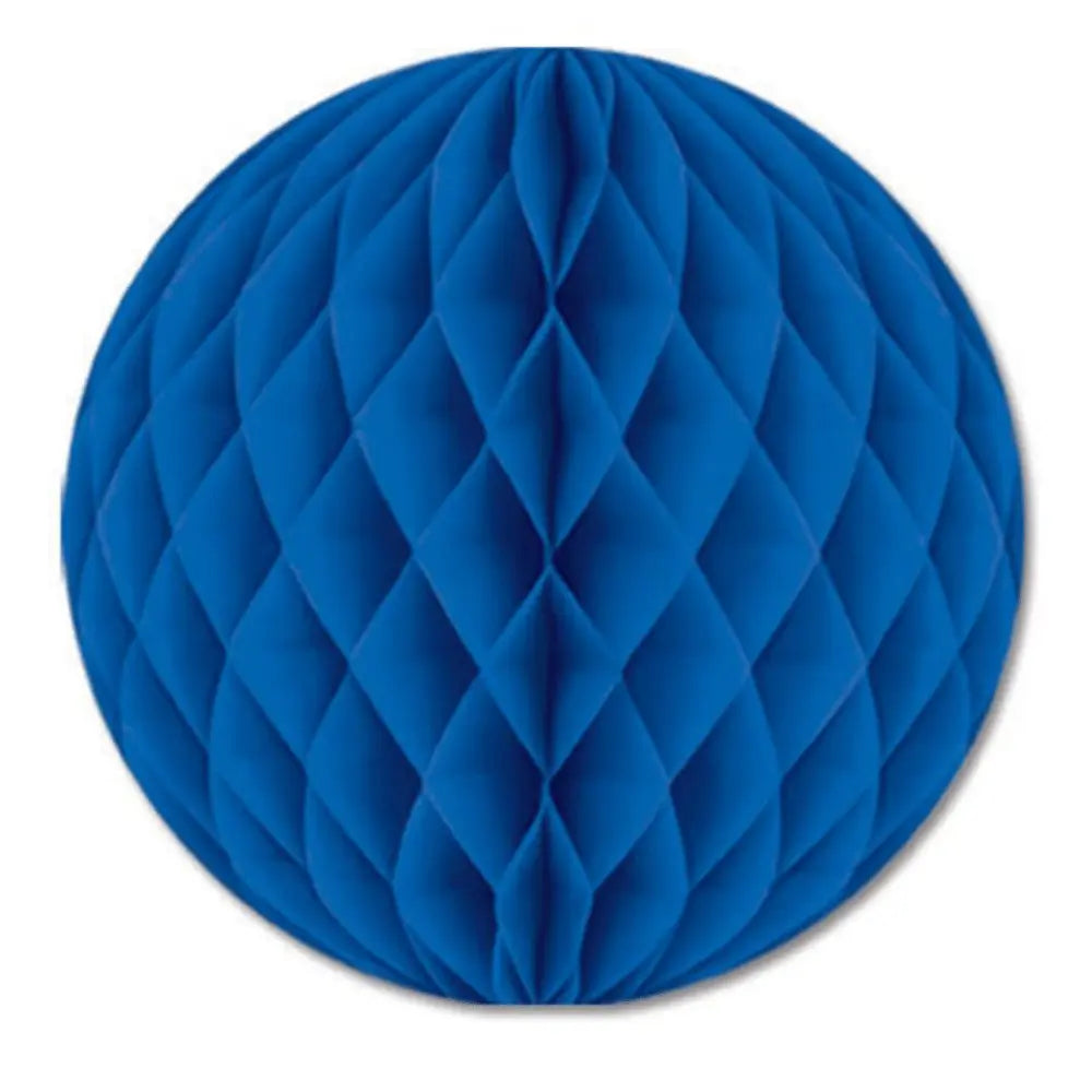 Beistle 12 Inch Blue Tissue Ball Decoration | Honeycomb Paper