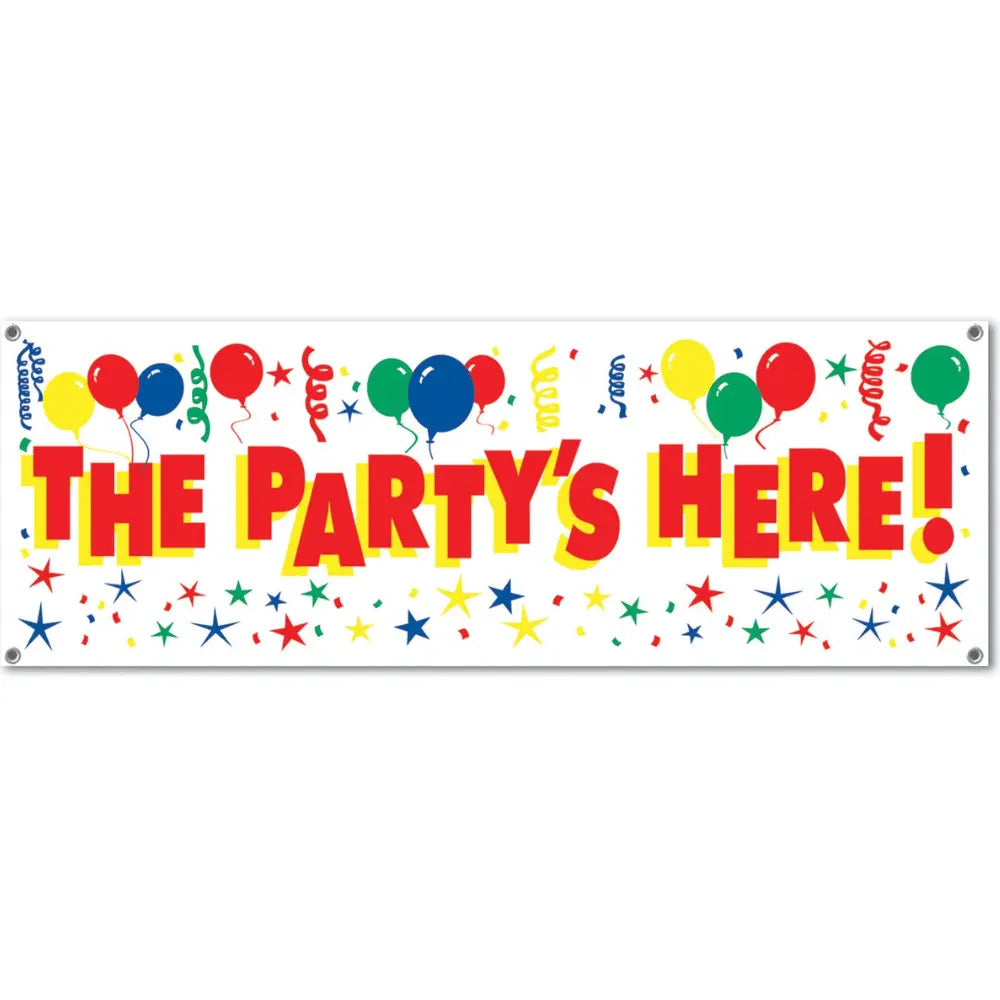 Beistle Party's Here Banner 5 Foot | 57648