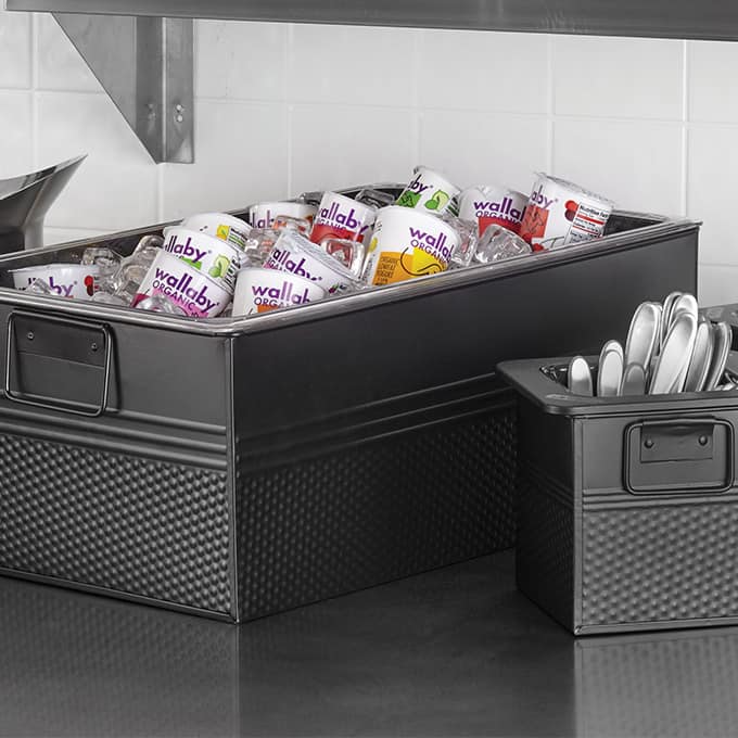 American Metalcraft BEVB6612 Black Hammered Third-Size Tub