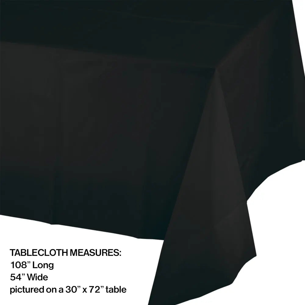 Creative Converting 54" X 108" Black Plastic Table Covers Creative Converting