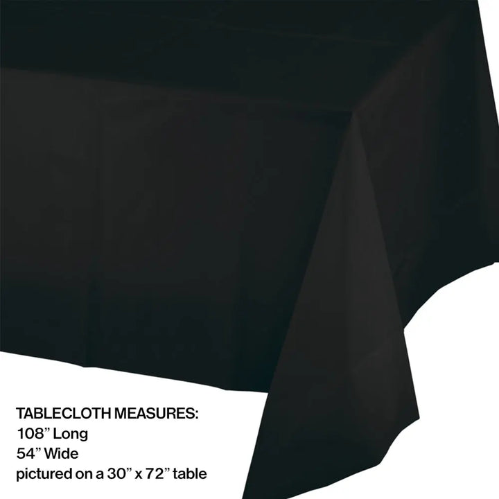 Creative Converting 54" X 108" Black Plastic Table Covers Creative Converting