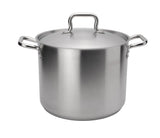 Browne 24 Quart Stainless Steel Stock Pot with Lid | NSF