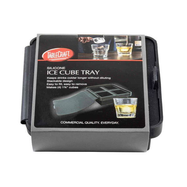 Tablecraft BSCT2 1.75" 4-Section Silicone Ice Cube Tray Tablecraft
