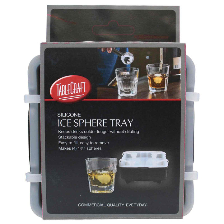 Tablecraft BSRT2 2" 4-Section Silicone Ice Sphere Tray