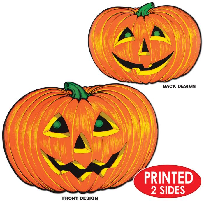 Beistle 01224 25" Jack-O-Lantern Cutout (1 Cutout/Face - Printed on Both Sides) Beistle