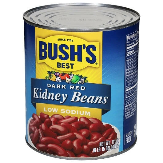 Bush's Best Low Sodium Dark Red Kidney Beans 110 oz Bush's