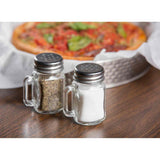 Tablecraft C170-12 Mason Salt & Pepper Shaker with Stainless Steel Top 12/Pack