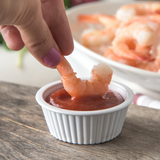 Carlisle 2 oz White Fluted Ramekin | SAN Plastic, NSF Certified