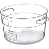 Carlisle StorPlus 2 Qt Round Clear Polycarbonate Food Storage Container