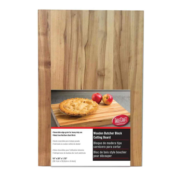 Tablecraft CBW1520175 15"X20"X1-3/4" Butcher Cutting Board Tablecraft